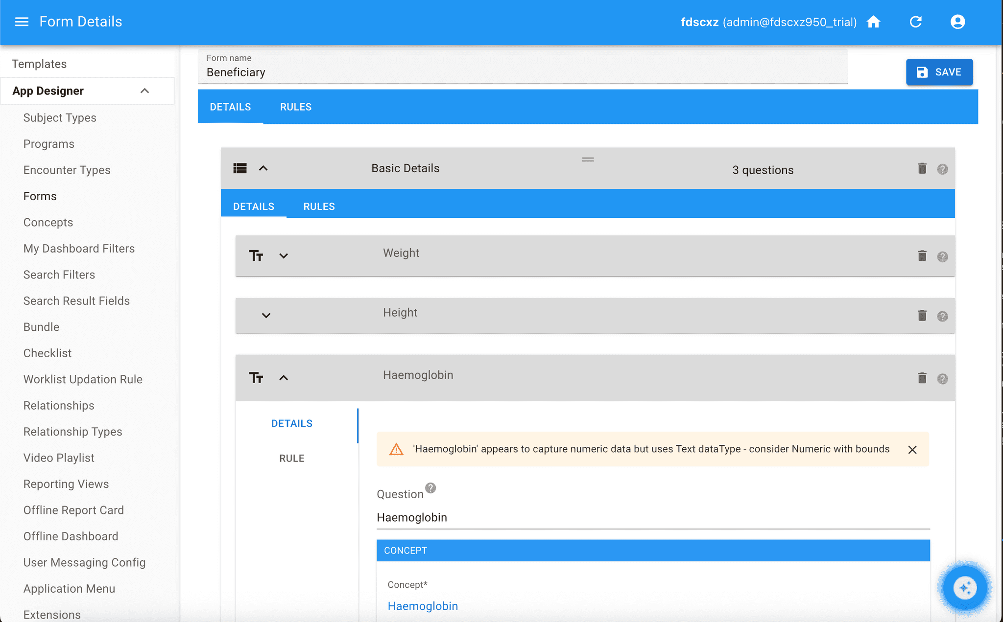 AI form suggestions feature